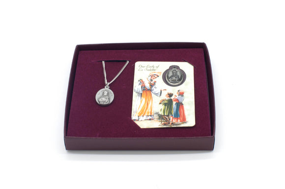 La Salette Medal /Prayer Card Set