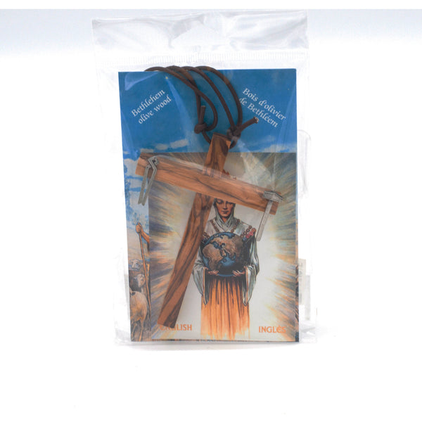 Buy Logos Trading Post Holy Land Olive Wood Saint Benedict Cross Pendant  Charm From Israel, Comes with Attached Cord for Hanging or Wearing as a  Necklace for Priests and Pastors - 3