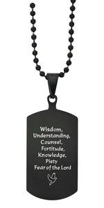 Black 7 Gifts Dog Tag Pendant Carded
