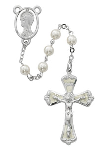 Pearl Madonna Rosary Boxed