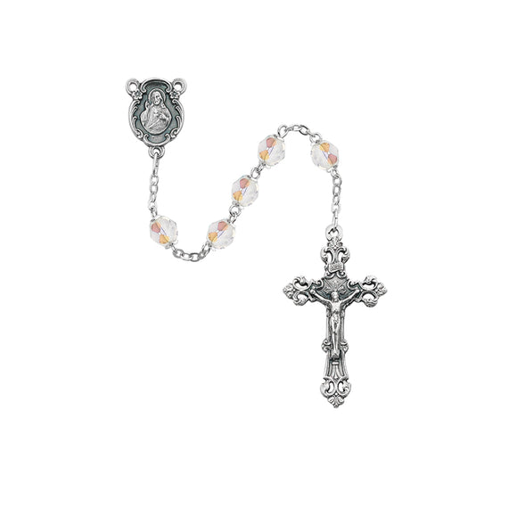 Aurora Glass April Rosary Boxed