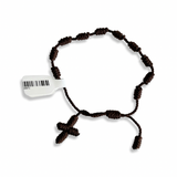 Corded & Knotted Rosary Bracelet